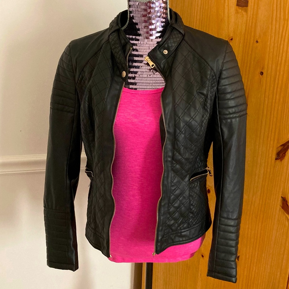 Cavalini Ci Sono Faux Leather Biker Jacket